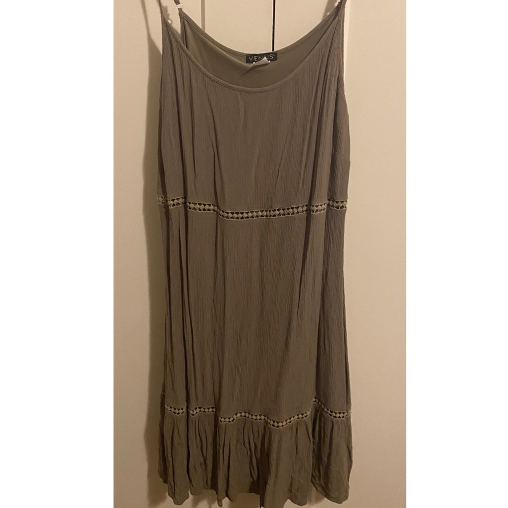 Venus Olive Midi Sundress